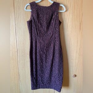 Talbots Lace Midi Dress - Deep Purple